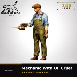1:32 - Mécanicien avec burette à huile
