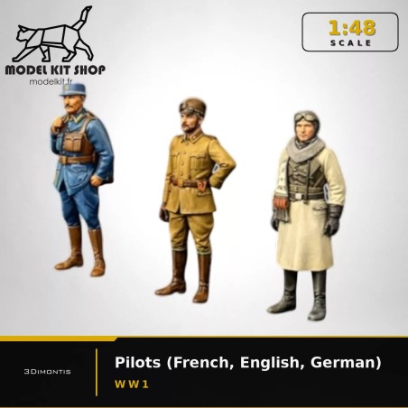 1:48 - WW1 Pilots (French, English, German)