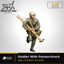 1:35 - WW2 Soldat allemand courant avec un panzerschreck 1