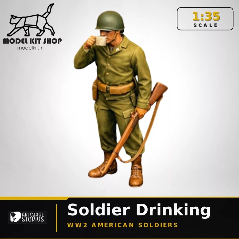 1:35 - WW2 Soldat Américain buvant