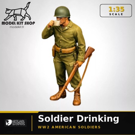 1:35 - WW2 Soldat Américain buvant