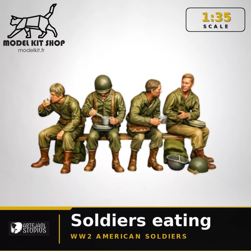 1:35 - WW2 Soldats Américains mangeant
