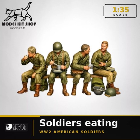 1:35 - WW2 Soldats Américains mangeant