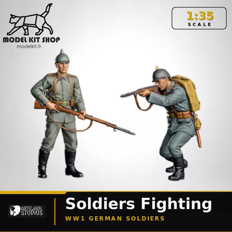 1:35 - WW1 Soldats Allemands combatant