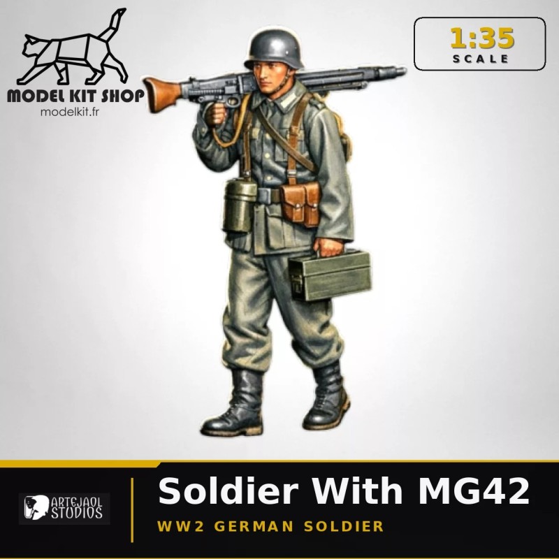 1:35 - WW2 Soldat Allemand portant une MG42