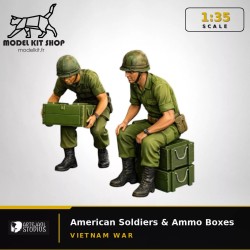 1:35 - Vietnam - Soldats Américains & Boites à munitions