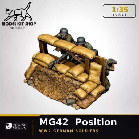 1:35 - Diorama Soldats Allemands avec MG42  WW2