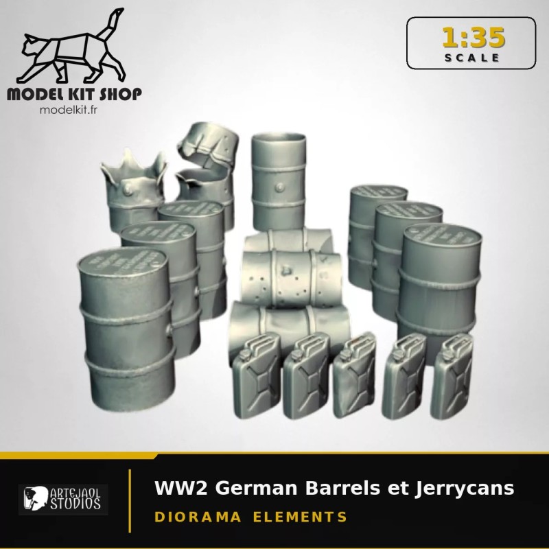 1:35 - WW2 Barrils et Jerrycans allemand