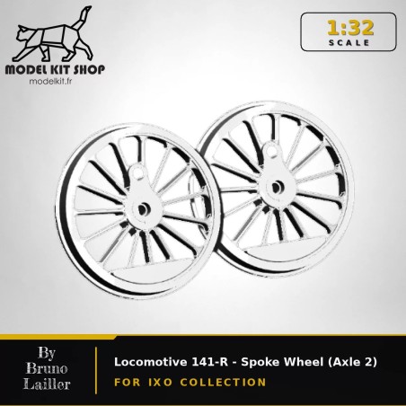 1:32 - Locomotive 141-R - Paire de roues à rayons (Essieu 2)