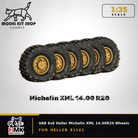 1:35 - Roues VAB 6x6 Heller Michelin XML 14.00R20