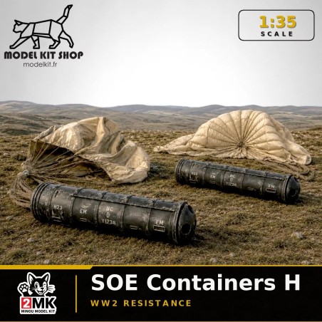 1:35 - Containers SOE Type H et parachutes - Résistance WW2