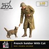 1:35 - Soldat Français caressant un chat 1939-40