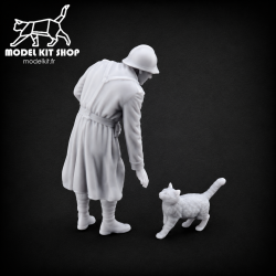 1:35 - Soldato francese che accarezza un gatto 1939-40
