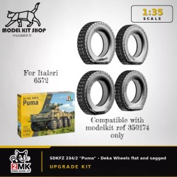 1:35 - SDKFZ 234/2 "Puma" - Pneus Deka à plat ou chargées