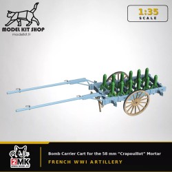 1:35 - Voiturette Porte Bombes pour mortier de 58 "Crapouillot"