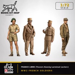 1:72 - FRANCE LIBRE (Travers Koenig Larminat Leclerc)