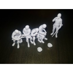 1:48 Serie - WW2 Soldats américains mangeant