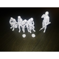 1:48 Serie - WW2 Soldats américains mangeant