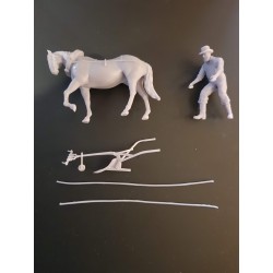 1:48 Serie - WW2 Plowman and his horse