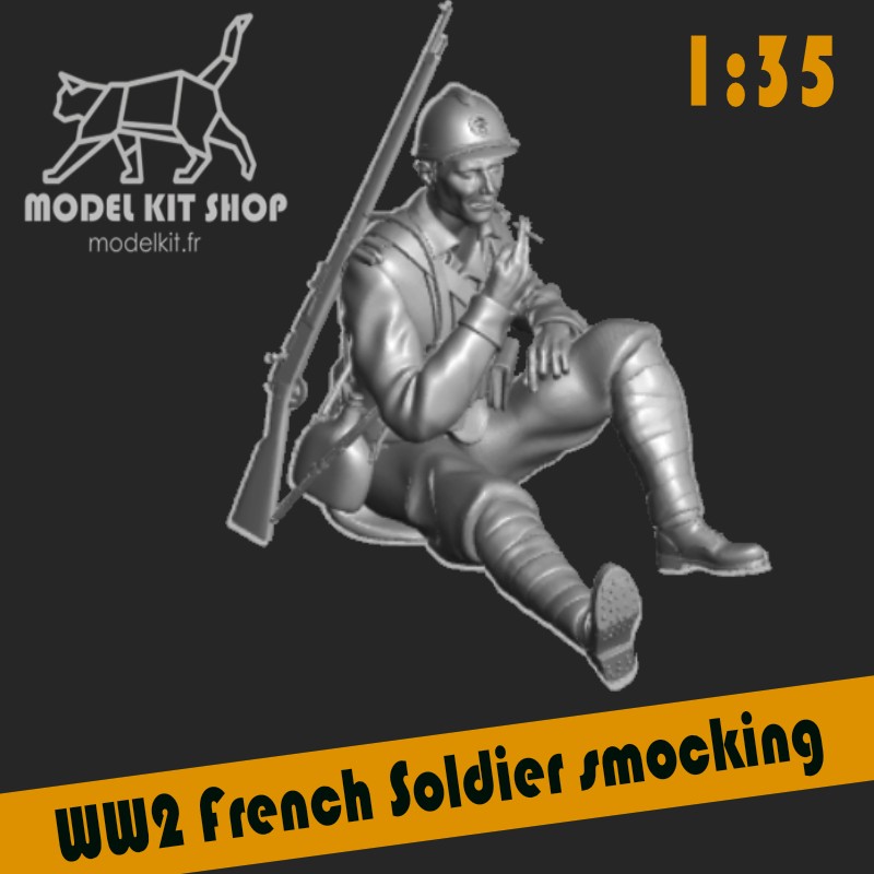 1:35 Serie - WW2 Französischer Soldat raucht