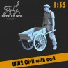 1:35 Serie - WW2 Civil Worker pushing a cart