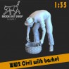 1:35 Serie - WW2 Civil Worker picking up a basket