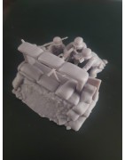 1:35 - soldados alemanes Diorama con MG42 WW2