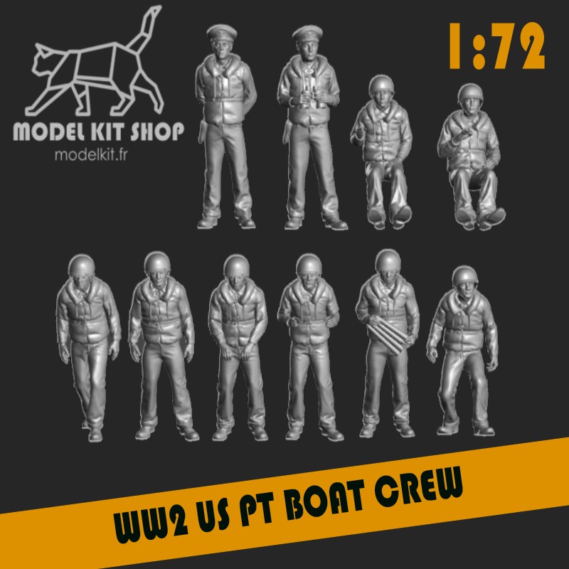 1:72 - WW2 PT BOAT Crew (For Revell 05165 / 05175 / 05147 / 65175)