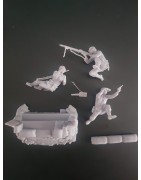 1:35 - soldados alemanes Diorama con MG42 WW2