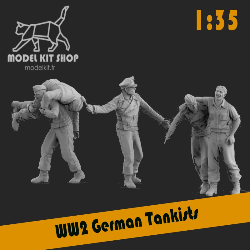 1:35 Serie - WW2 Tankistes allemands évacuant leur char