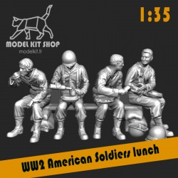 Serie 1:35 - Soldati americani mangano WW2