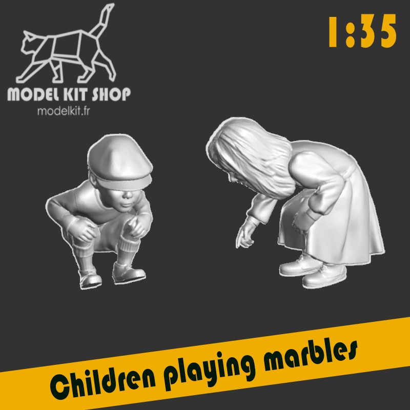 1:35 Serie - WW2 Child playing marbles