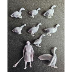 1:35 - Woman with geese