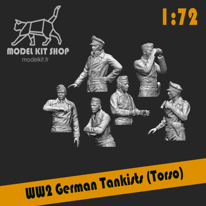 1:72 - WW2 Deutsche Tanker (Büsten)