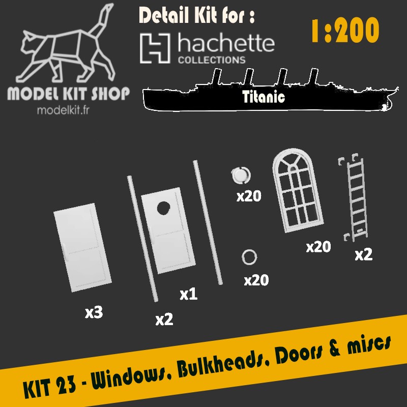KIT 23 - Windows / Bulkheads / Doors / Lights / Buoys