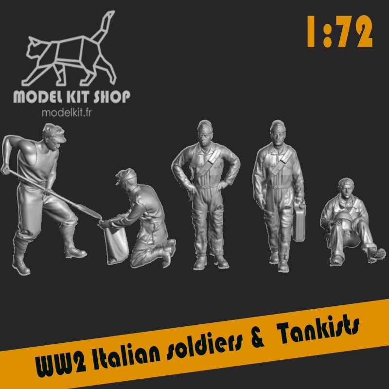 1:72 - WW2 Italian tankers & soldiers