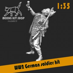 1:35 - WW2 German soldier hit
