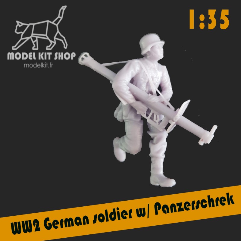 1:35 - WW2 Soldat allemand courant avec un panzerschreck 1