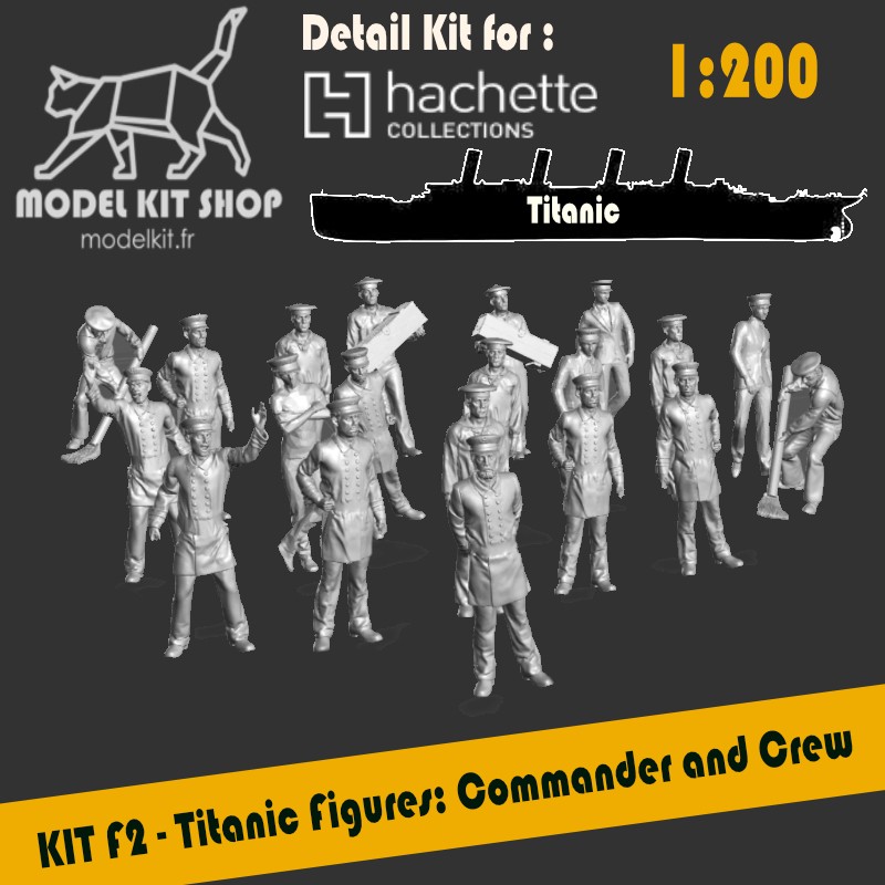KIT F2 - Figurines Titanic  2 : Le commandant et l'équipage