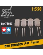DKM BISMARCK Detalle Turrets Kit