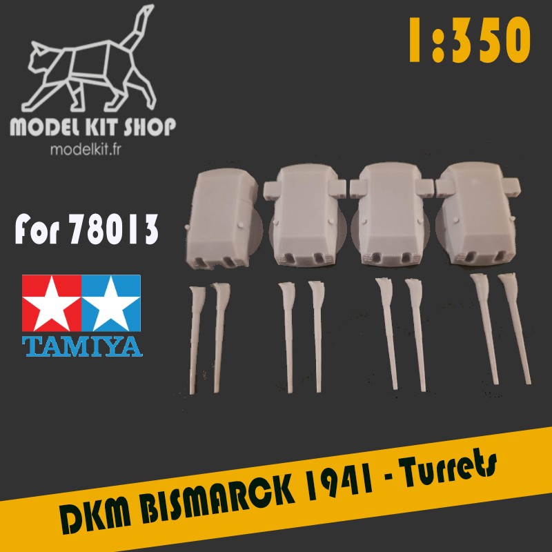 DKM BISMARCK Turrets Detail Kit