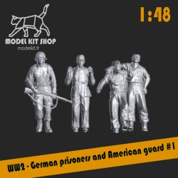 1:48 Serie - WW2 Prisonniers Allemands et gardien américain 1