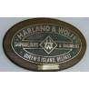 1:6 - Titanic Plaque "Harland & Wolff" constructores e ingenieros