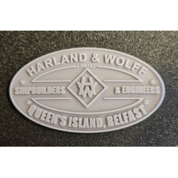 1:6 - Titanic Plaque "Harland & Wolff" constructores e