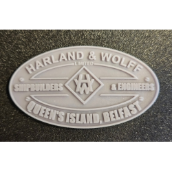 1:6 - Titanic Plate "Harland & Wolff" Shipbuilders & Engineers