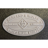 1:6 - Titanic Plaque "Harland & Wolff" constructores e ingenieros