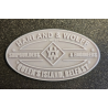1:6 - Titanic Plate "Harland & Wolff" Costruttori navali e ingegneri