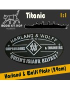 1:1 - Titanic Plaque "Harland & Wolff" Shipbuilders & Engineers