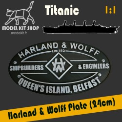 1:1 - Titanic Plate "Harland & Wolff" Costruttori navali e ingegneri