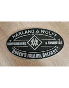1:1 - Titanic Plaque "Harland & Wolff" Shipbuilders & Engineers